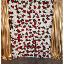 Flower Wall with Red Flowers